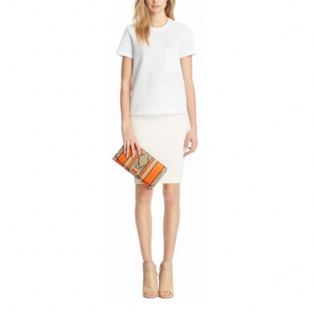 Coach Madison Exotic Stripe Leather PinnacleClutch - Picture 3 of 4